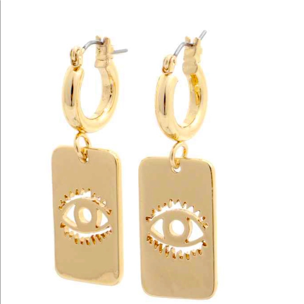 Cali Evil Eye Earrings-Gold
